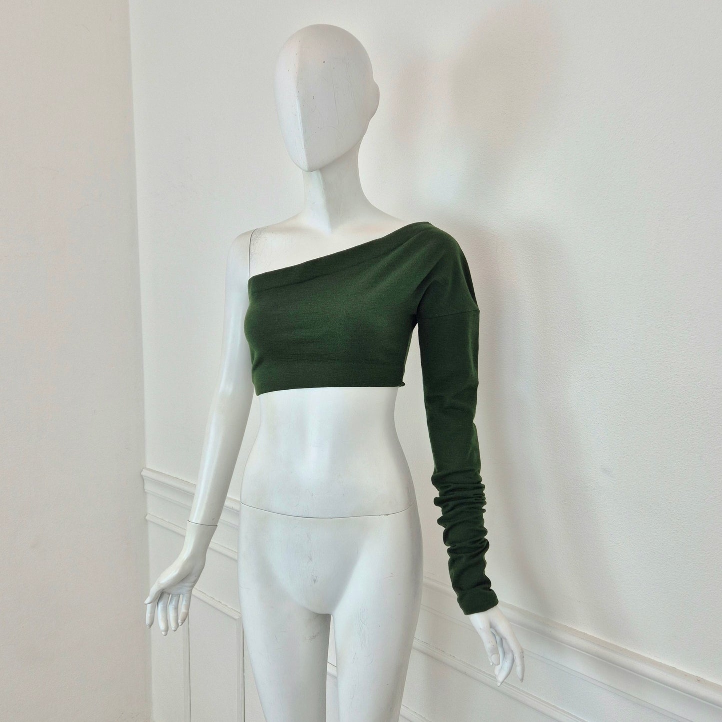 Romeo Gigli | Top monospalla verde bosco