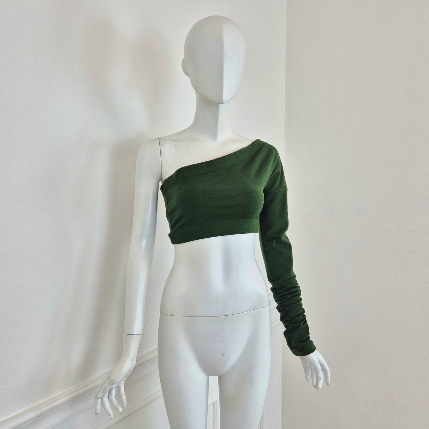 Romeo Gigli | Top monospalla verde bosco