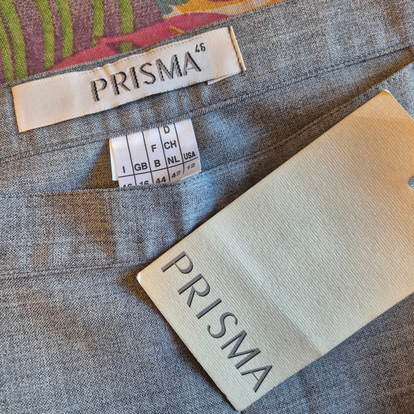 Pantaloni vintage in fresco lana grigio chiaro