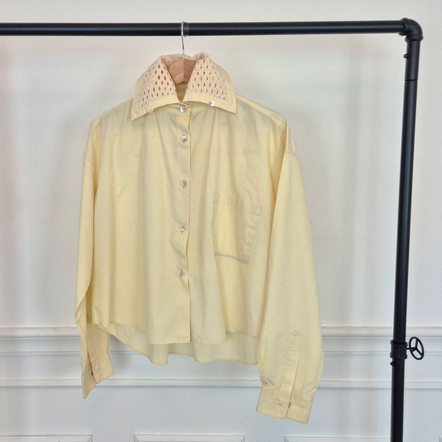 Romeo Gigli | Camicia avorio colletto lavorato