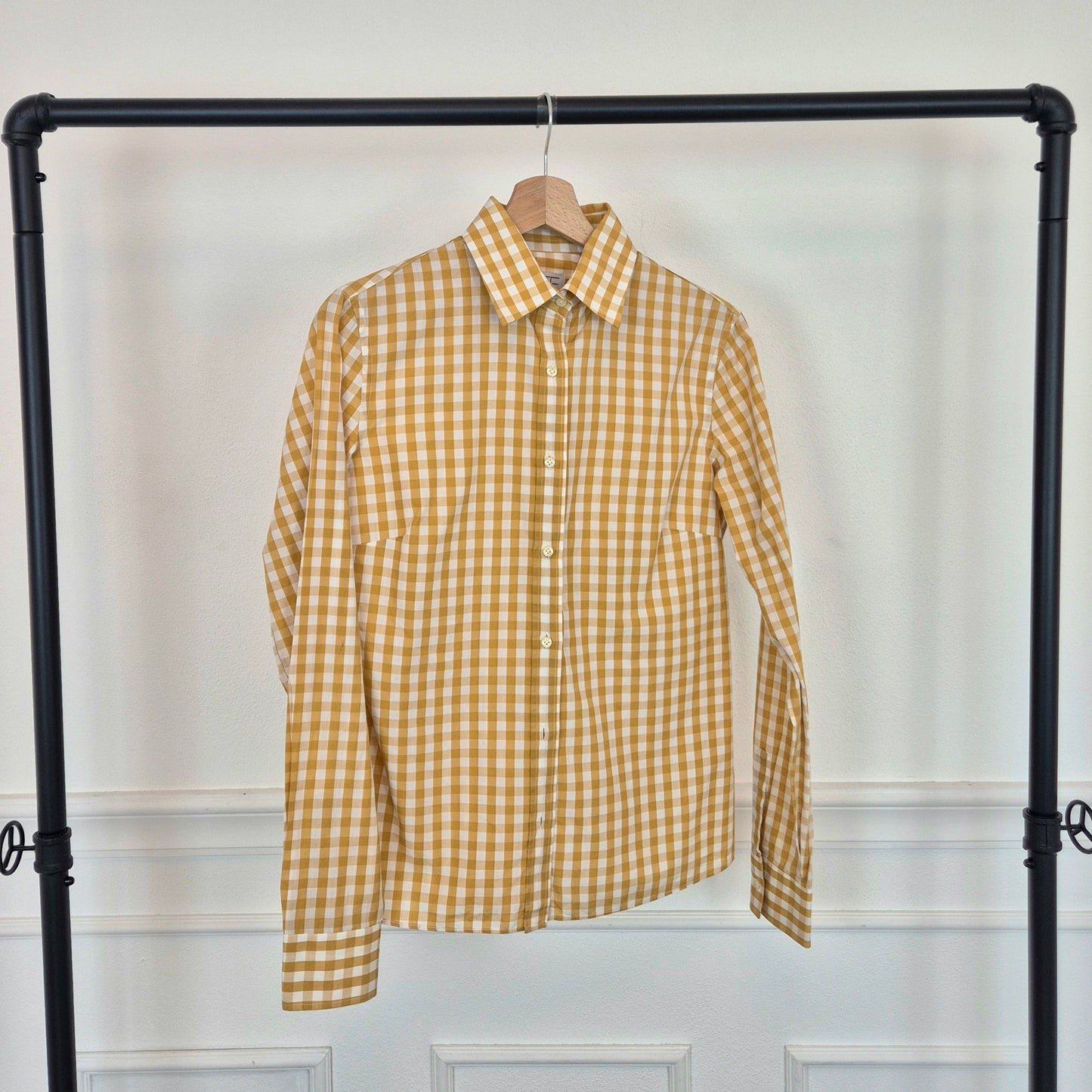 Stella Jean | Camicia vichy senape