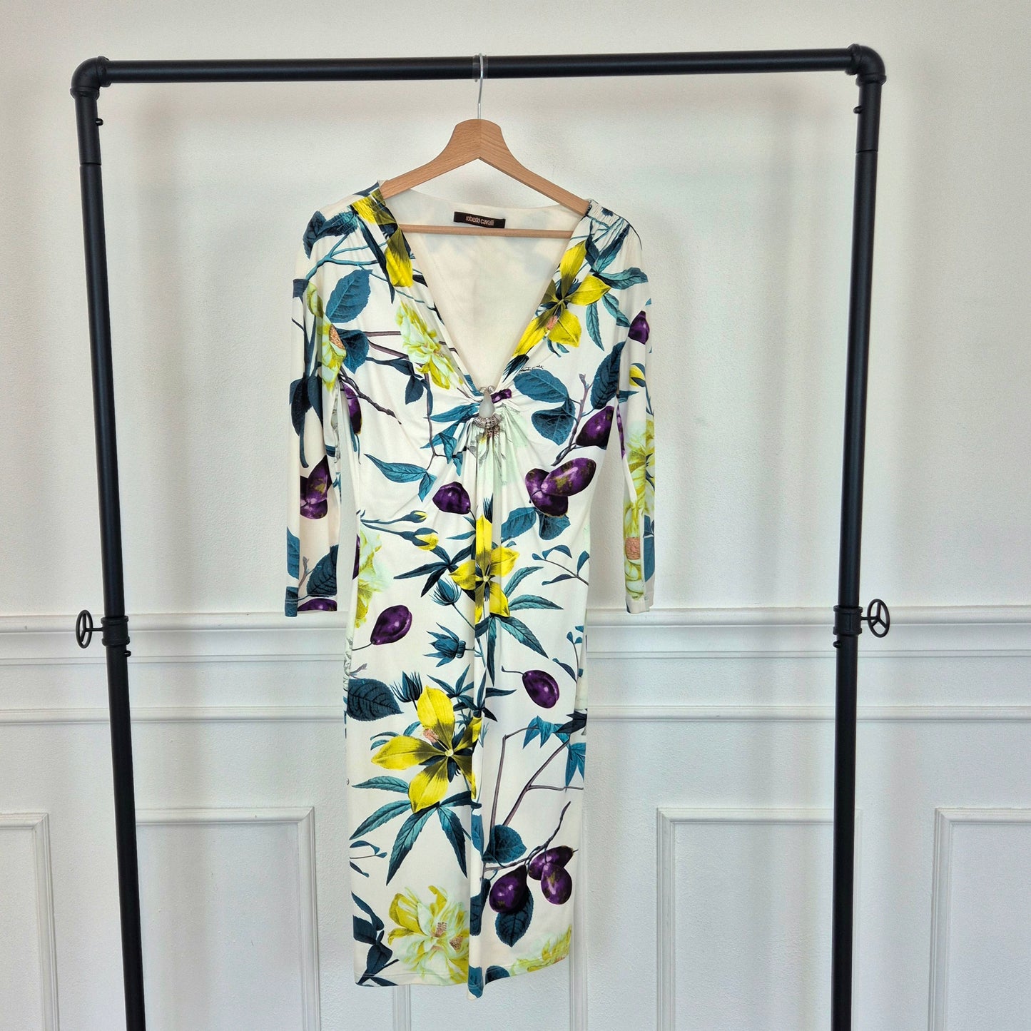 Roberto Cavalli | Abito stampa fiori e susine