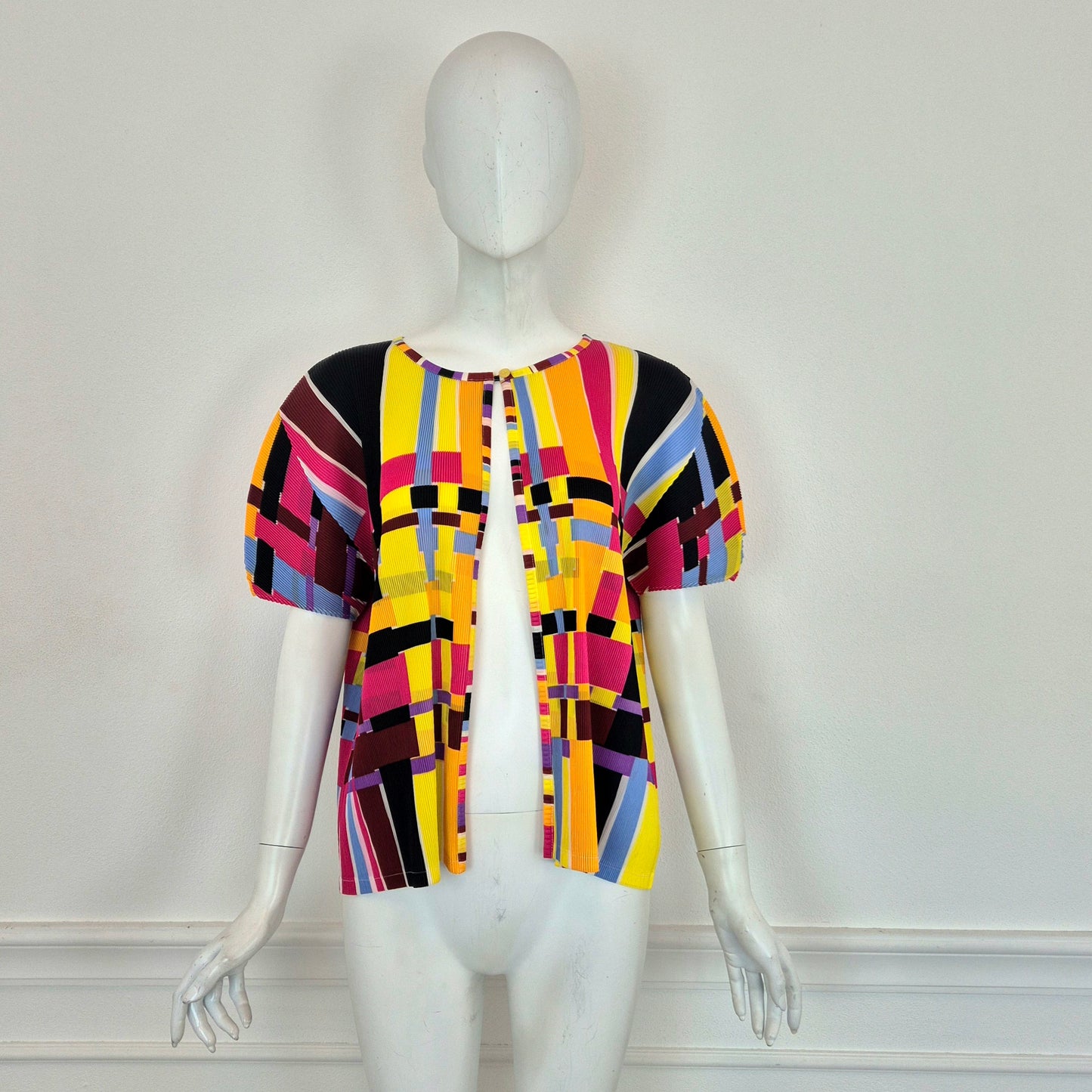 Pleats Please Issey Miyake | Camicetta multicolor plissettata