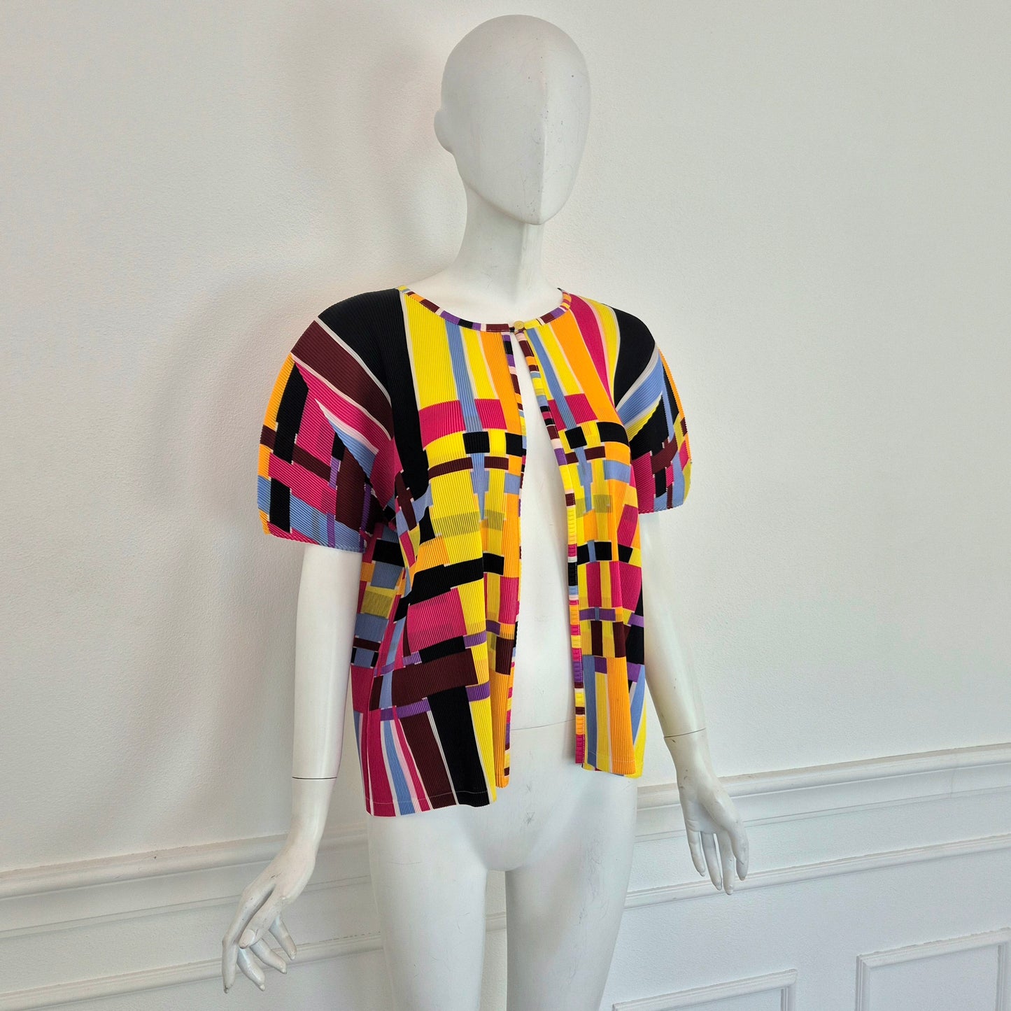 Pleats Please Issey Miyake | Camicetta multicolor plissettata