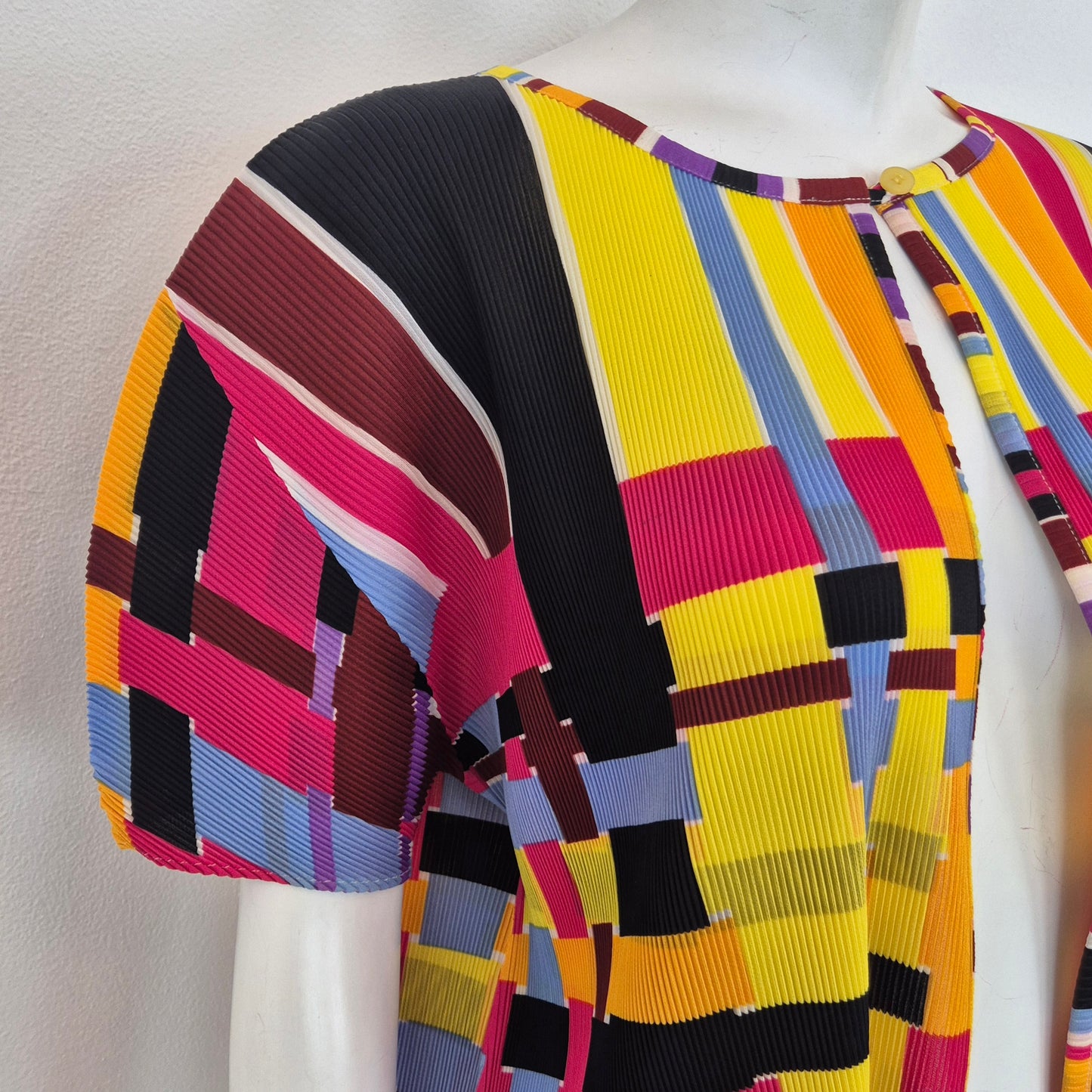 Pleats Please Issey Miyake | Camicetta multicolor plissettata