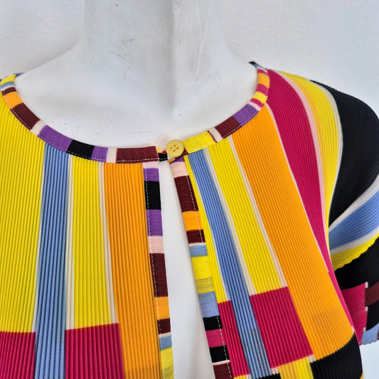 Pleats Please Issey Miyake | Camicetta multicolor plissettata