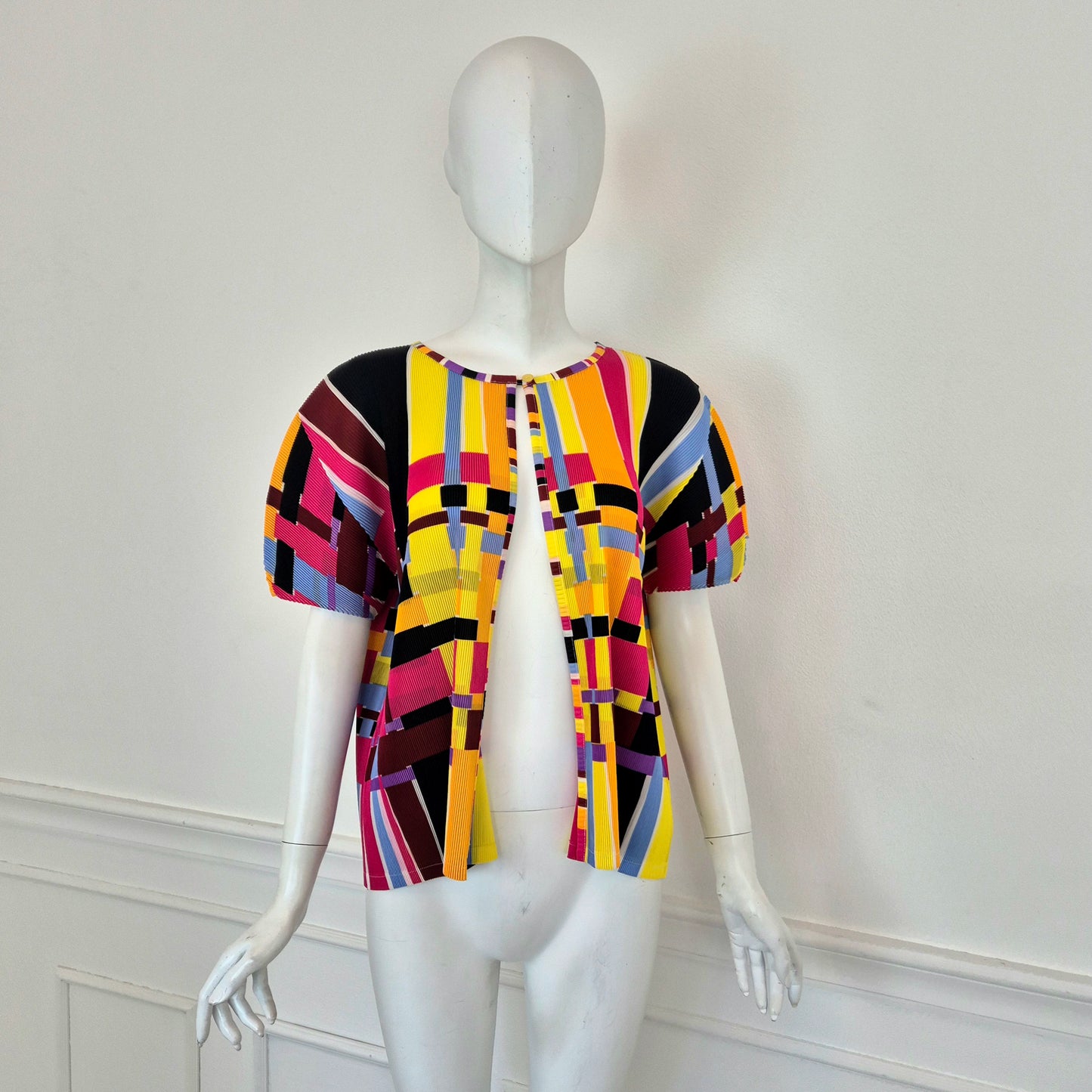 Pleats Please Issey Miyake | Camicetta multicolor plissettata