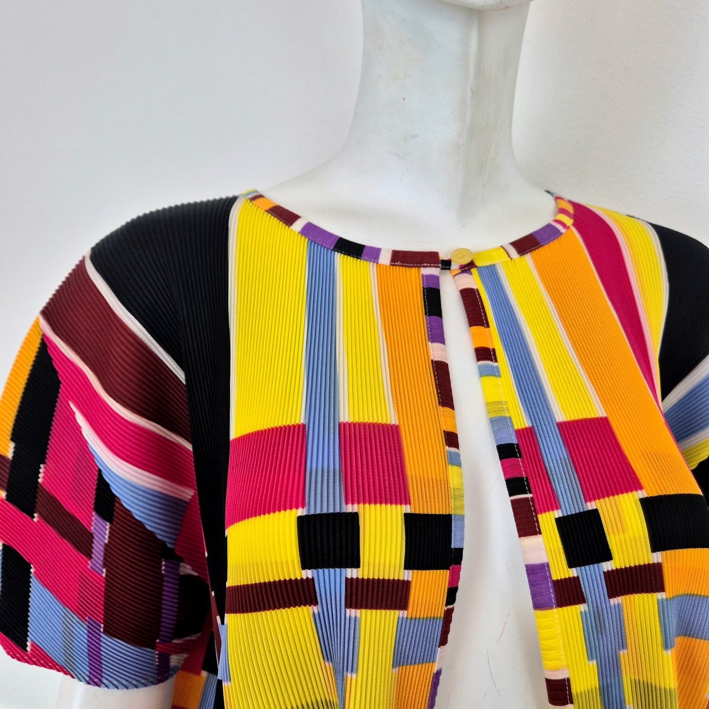Pleats Please Issey Miyake | Camicetta multicolor plissettata