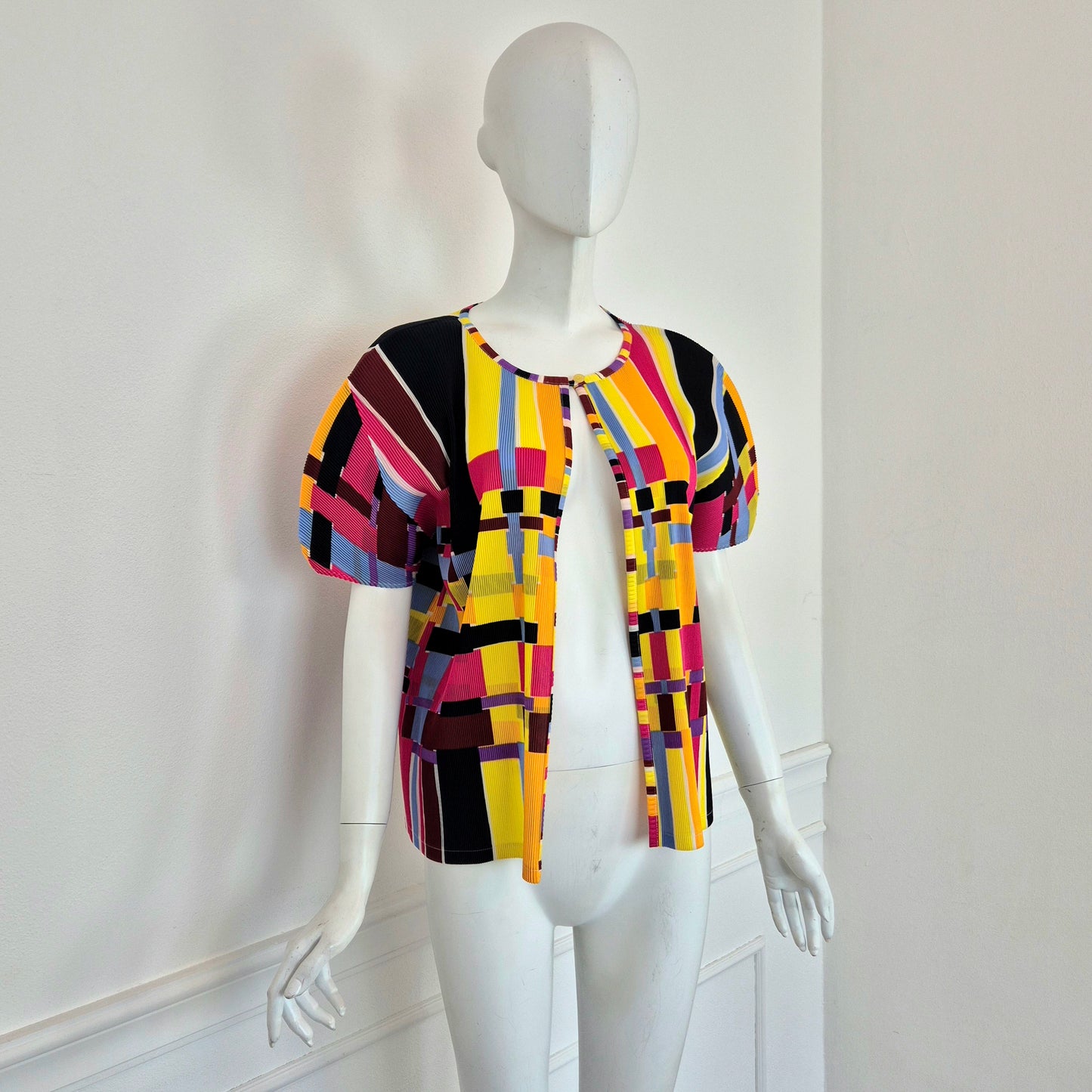 Pleats Please Issey Miyake | Camicetta multicolor plissettata