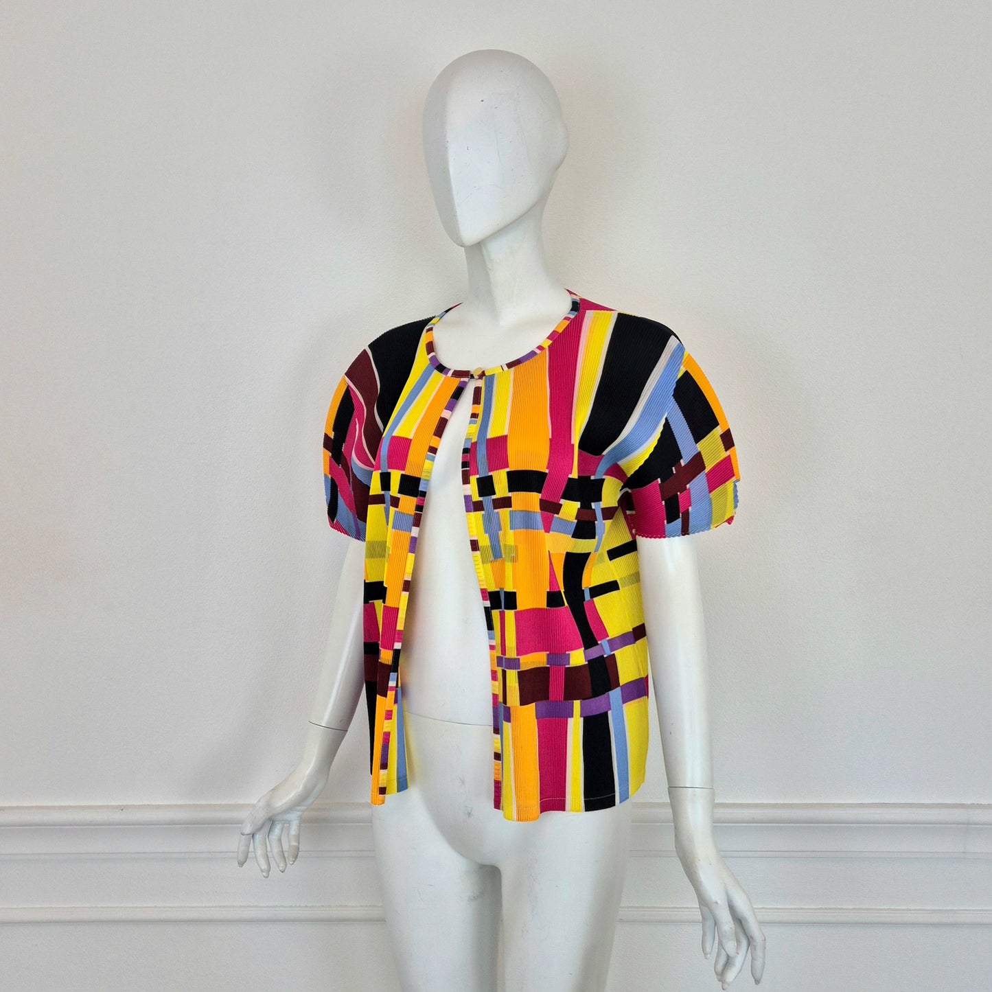 Pleats Please Issey Miyake | Camicetta multicolor plissettata