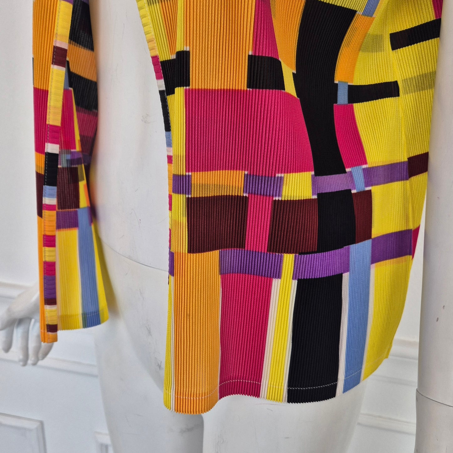 Pleats Please Issey Miyake | Camicetta multicolor plissettata