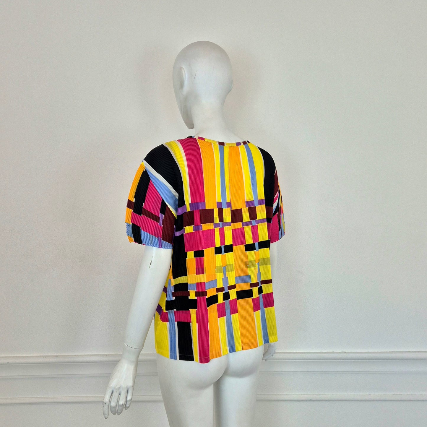 Pleats Please Issey Miyake | Camicetta multicolor plissettata