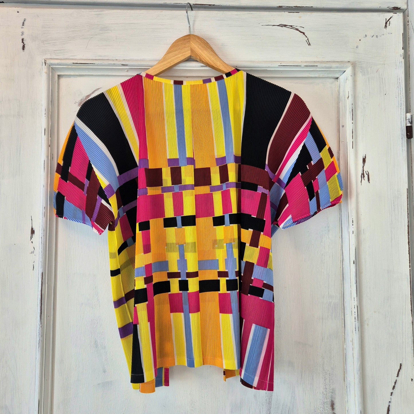 Pleats Please Issey Miyake | Camicetta multicolor plissettata