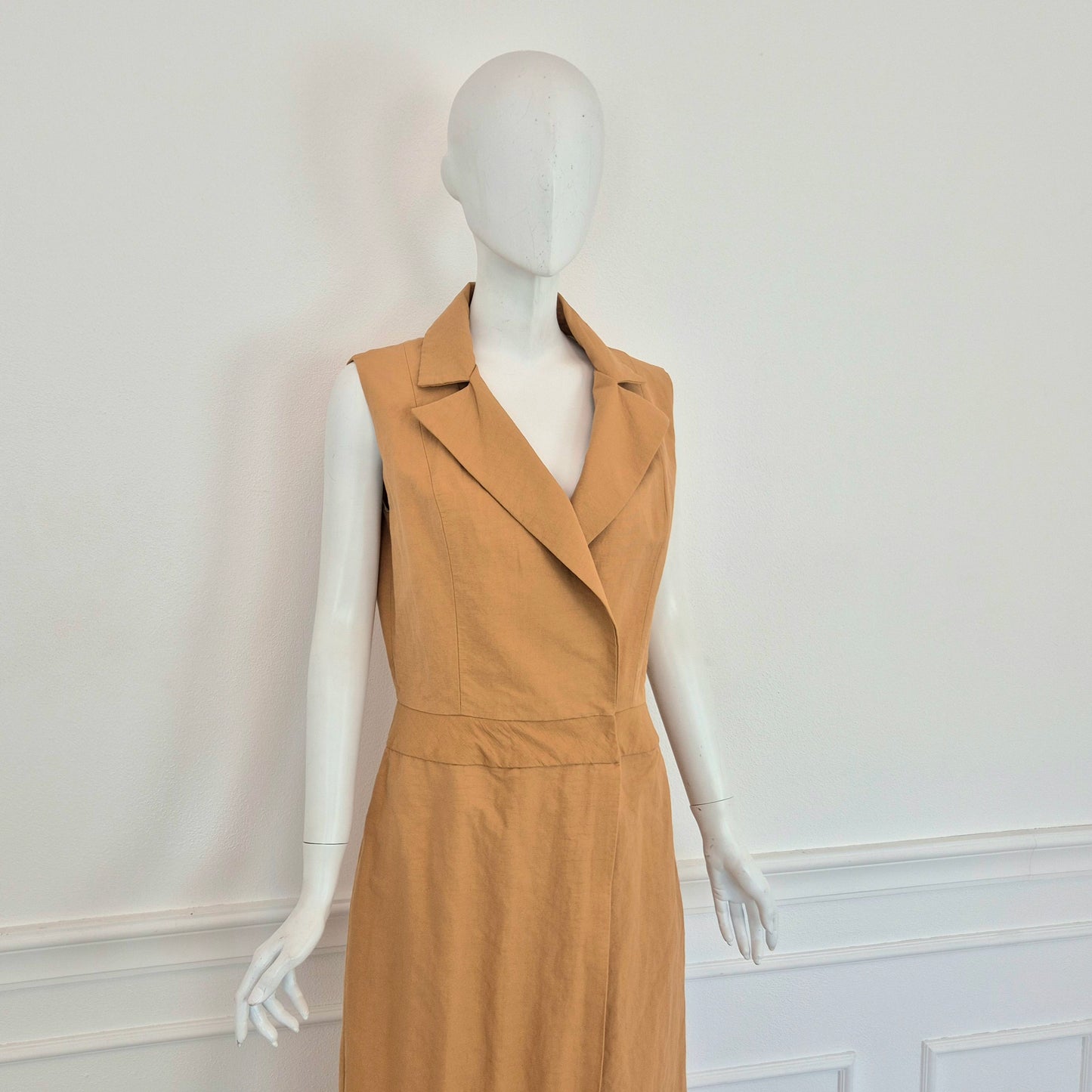 Sophia Nubes | Soprabito - gilet lungo sabbia