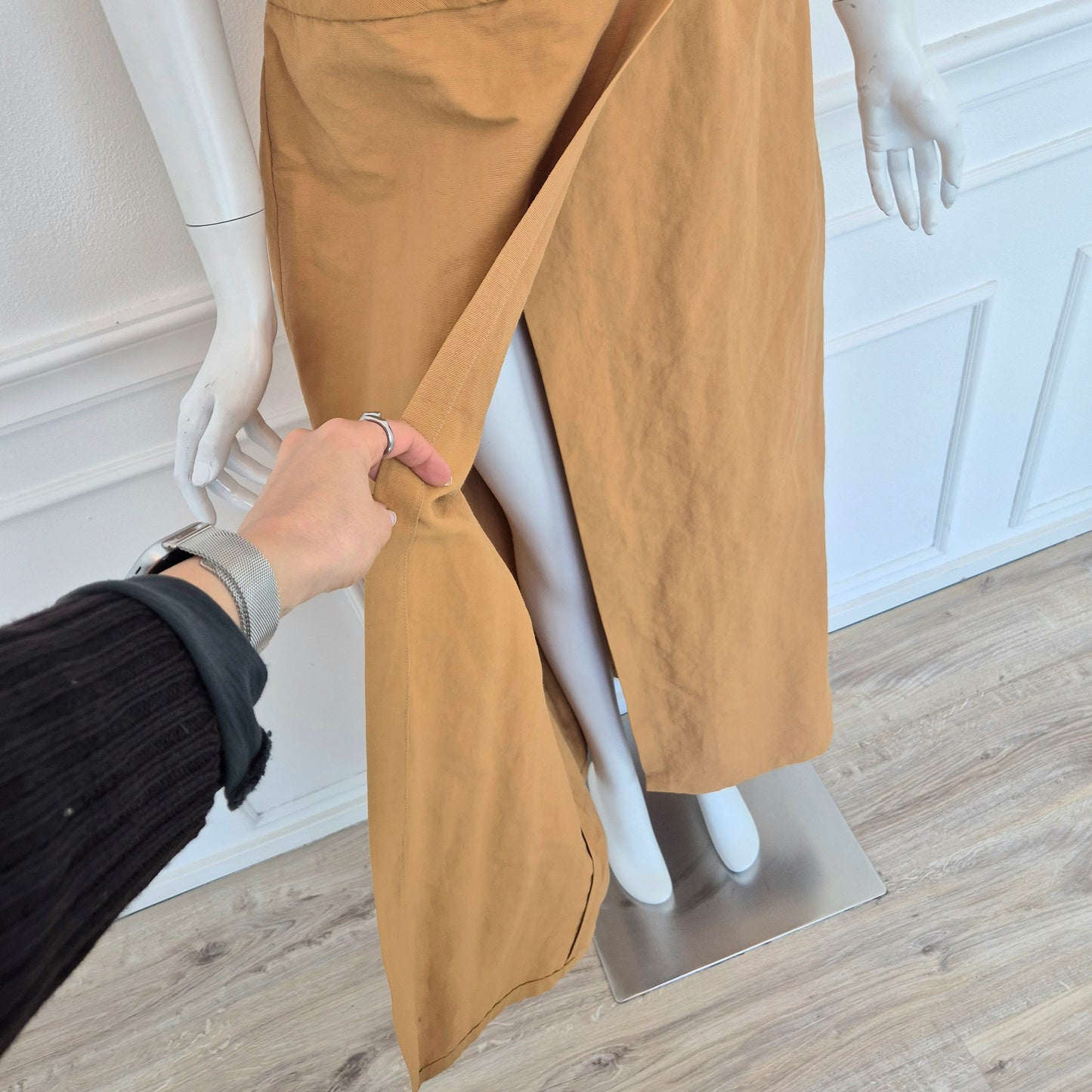 Sophia Nubes | Soprabito - gilet lungo sabbia