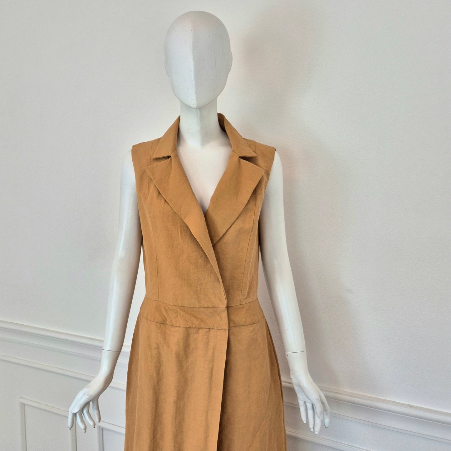 Sophia Nubes | Soprabito - gilet lungo sabbia