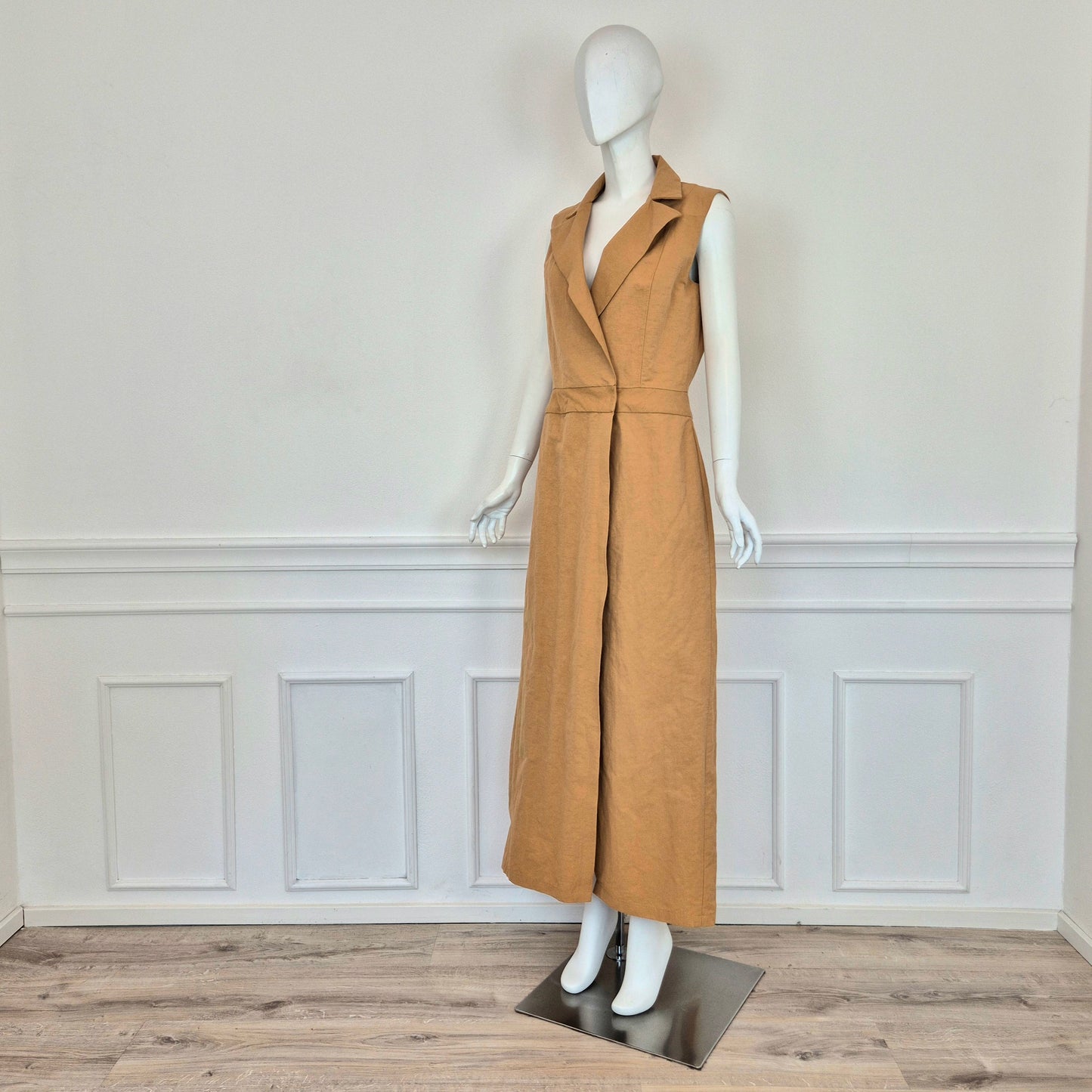 Sophia Nubes | Soprabito - gilet lungo sabbia