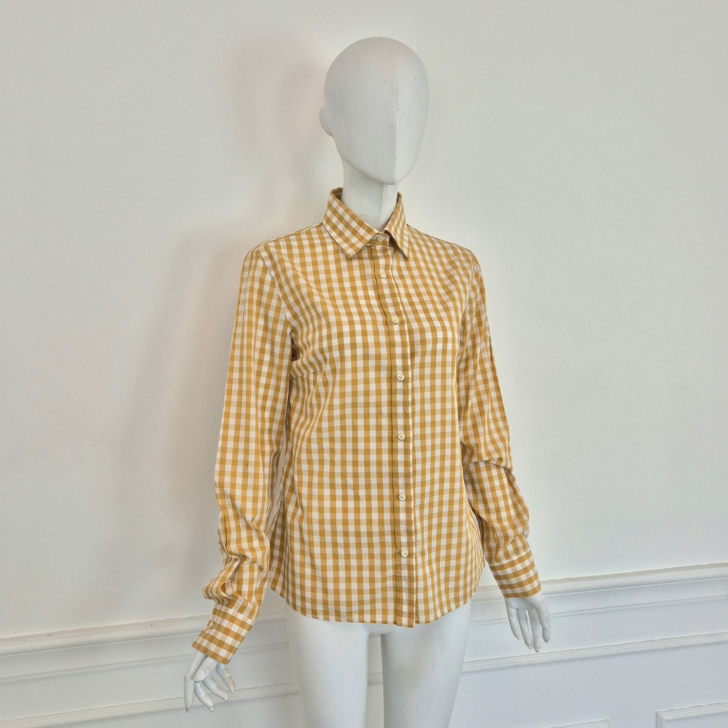 Stella Jean | Camicia vichy senape