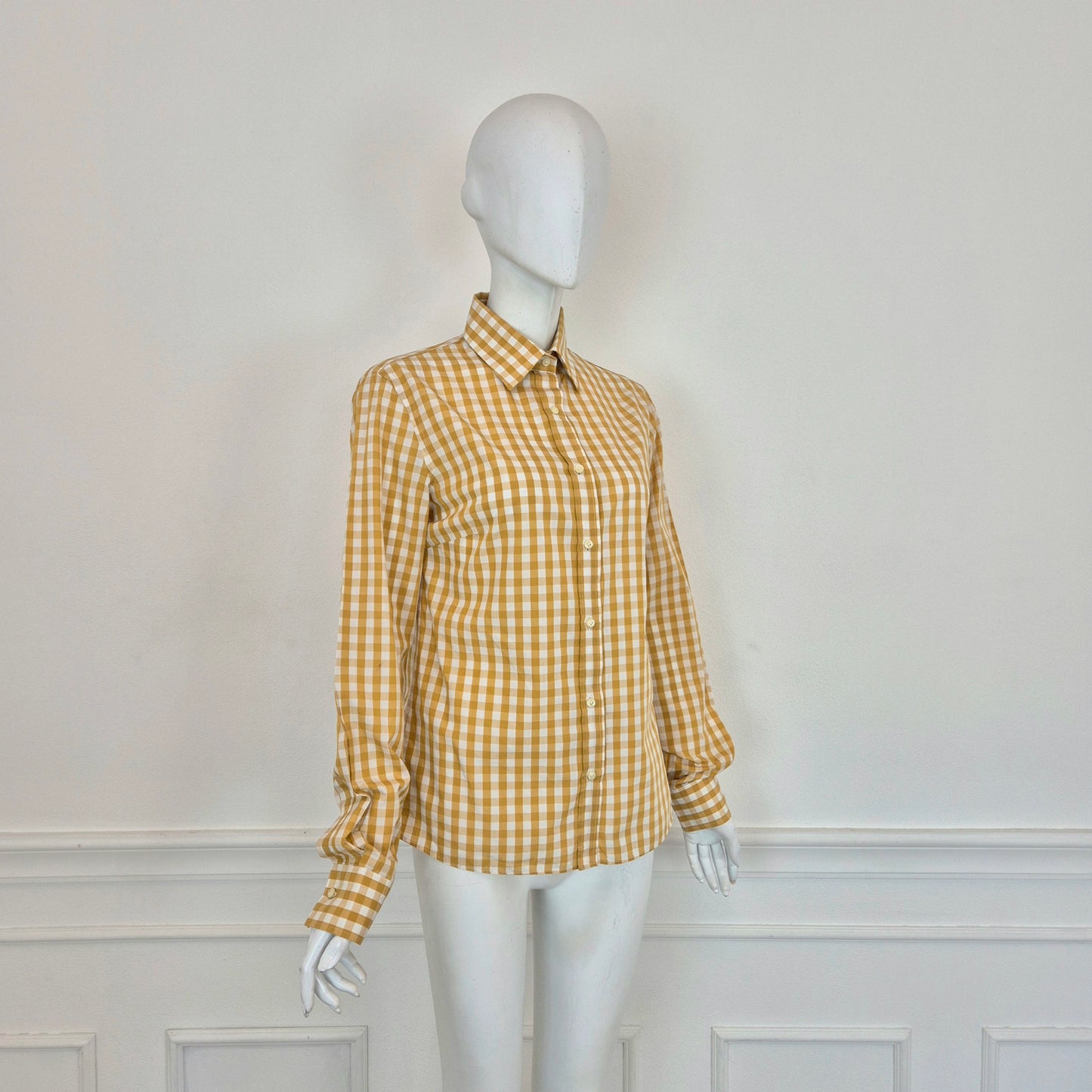 Stella Jean | Camicia vichy senape
