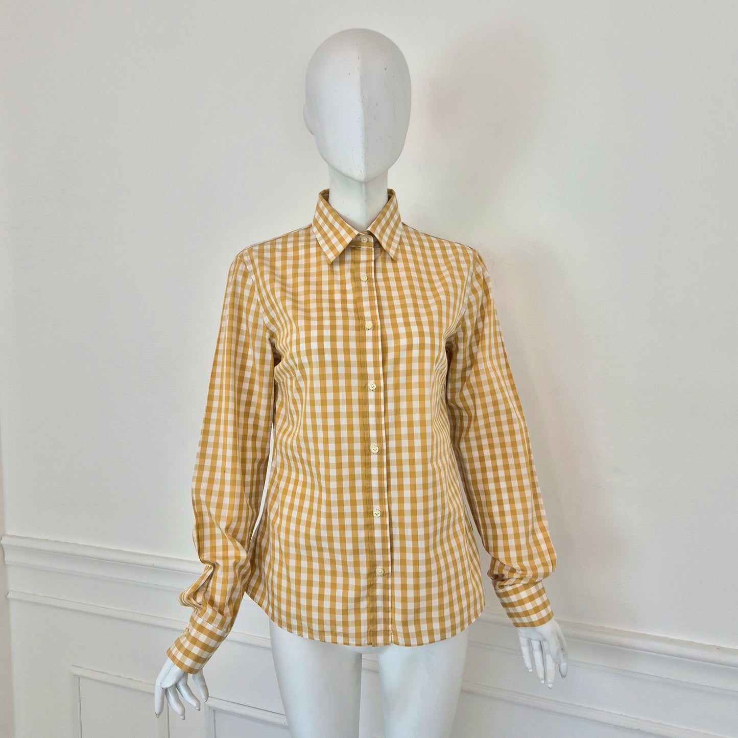Stella Jean | Camicia vichy senape
