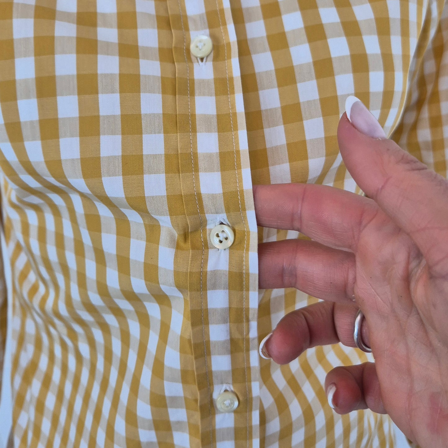 Stella Jean | Camicia vichy senape