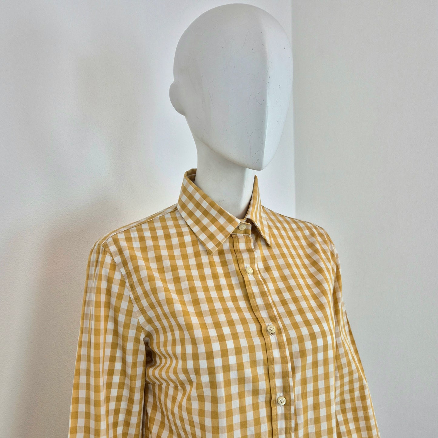 Stella Jean | Camicia vichy senape