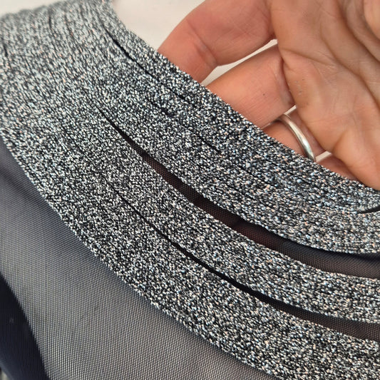 Gianfranco Ferrè | Maglia blu velata ricamo argento