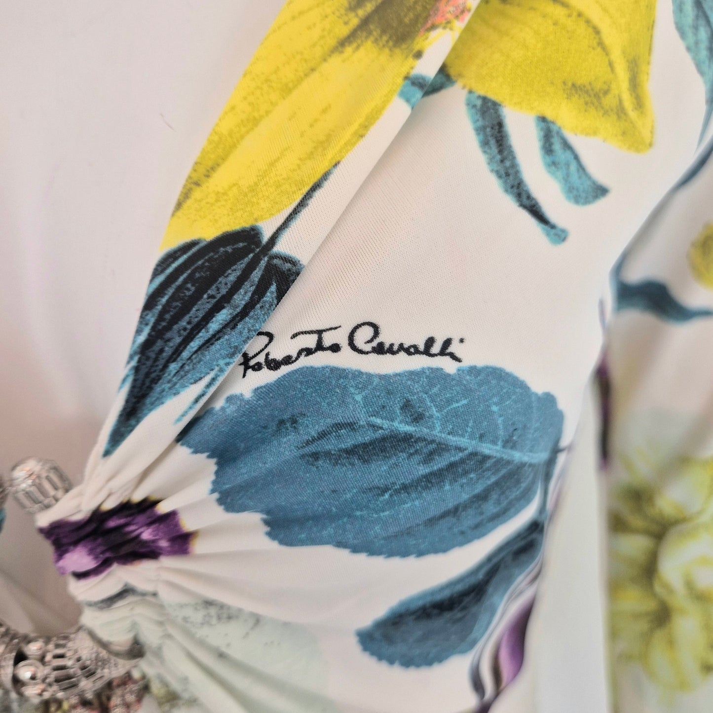 Roberto Cavalli | Abito stampa fiori e susine