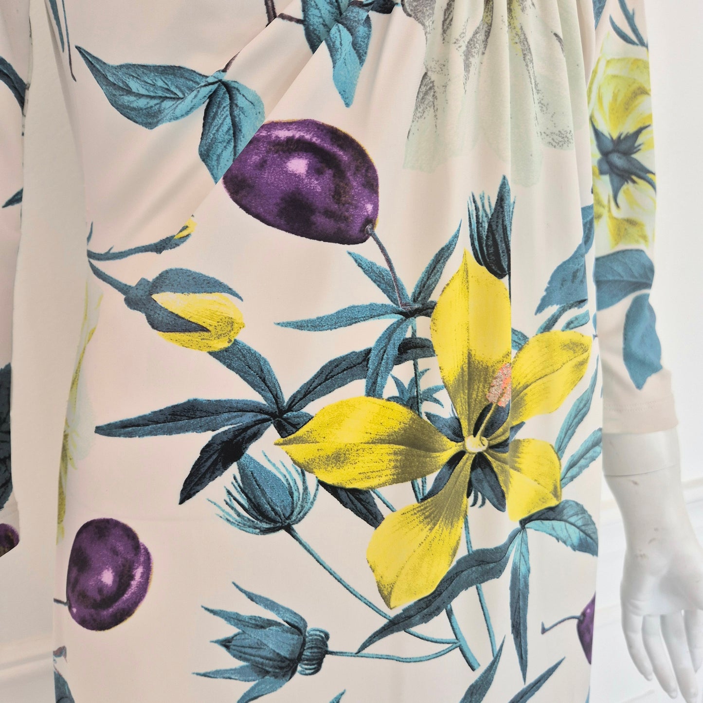 Roberto Cavalli | Abito stampa fiori e susine