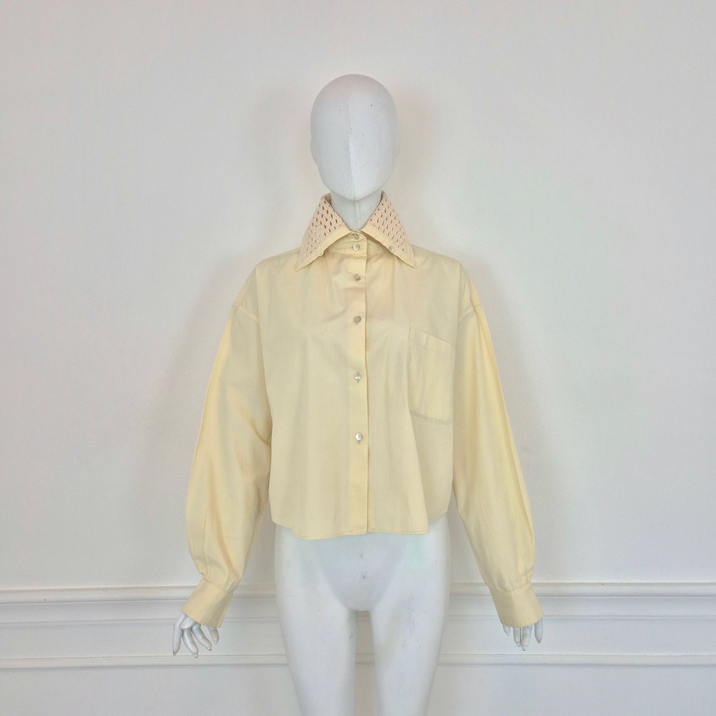 Romeo Gigli | Camicia avorio colletto lavorato