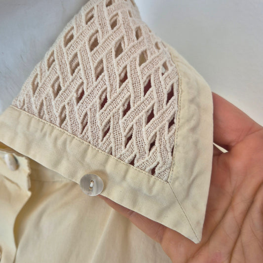 Romeo Gigli | Camicia avorio colletto lavorato