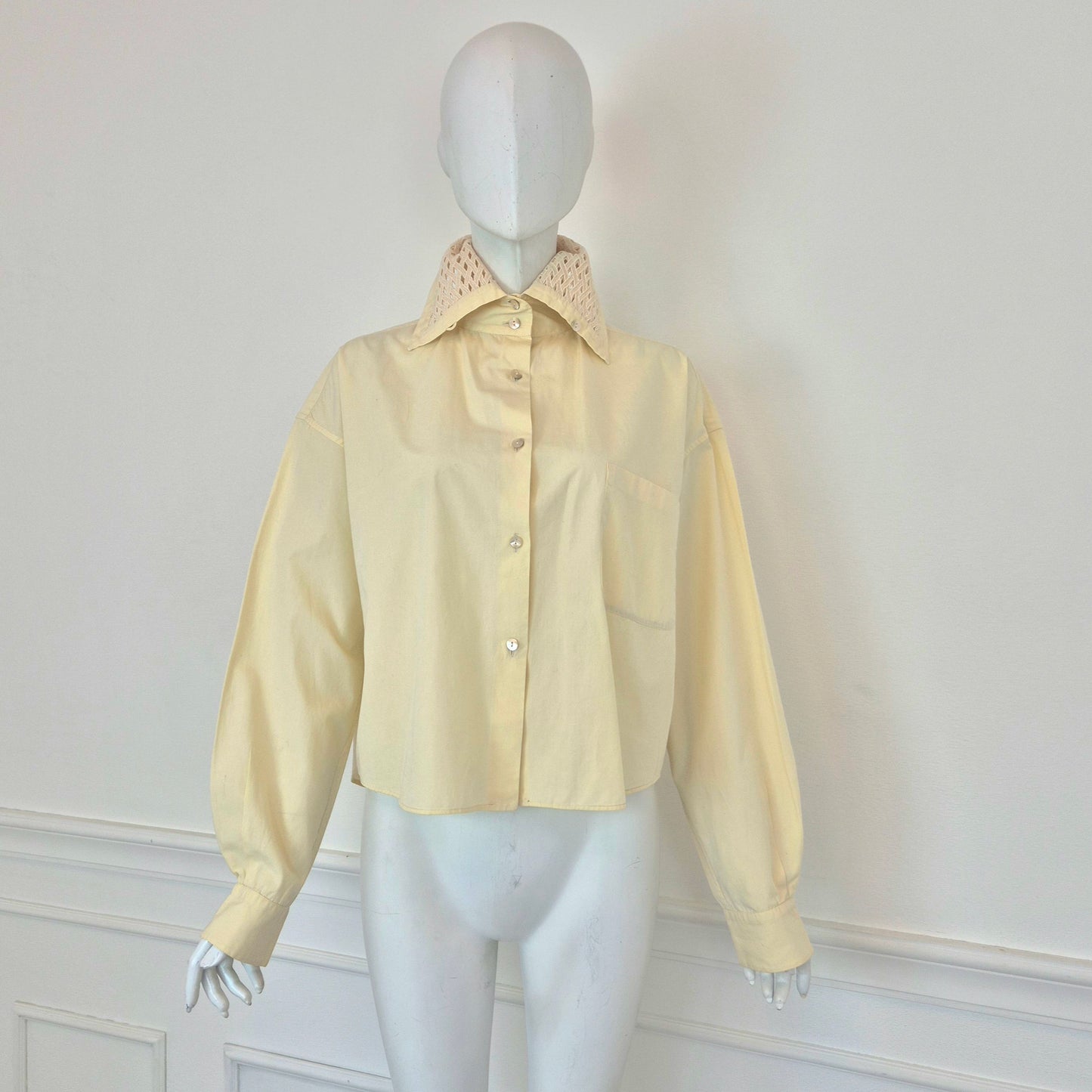 Romeo Gigli | Camicia avorio colletto lavorato