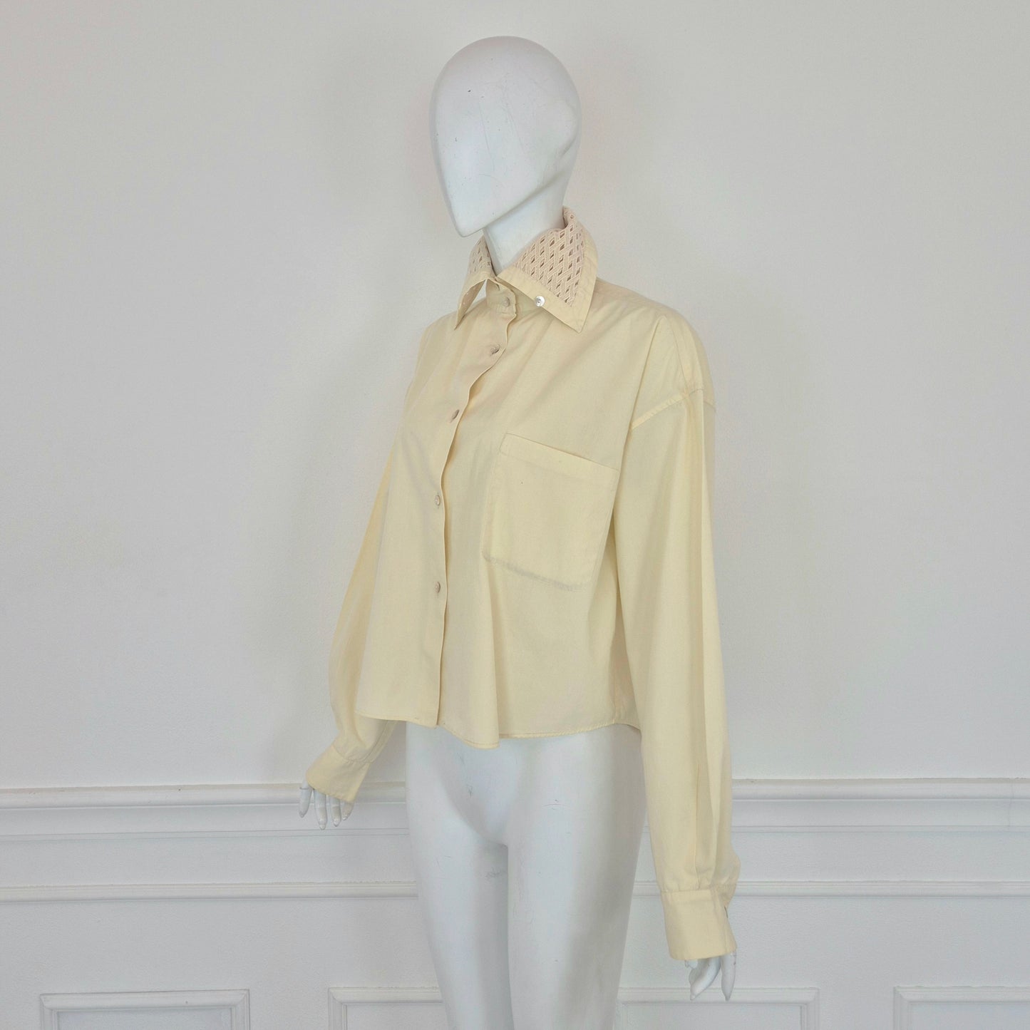 Romeo Gigli | Camicia avorio colletto lavorato