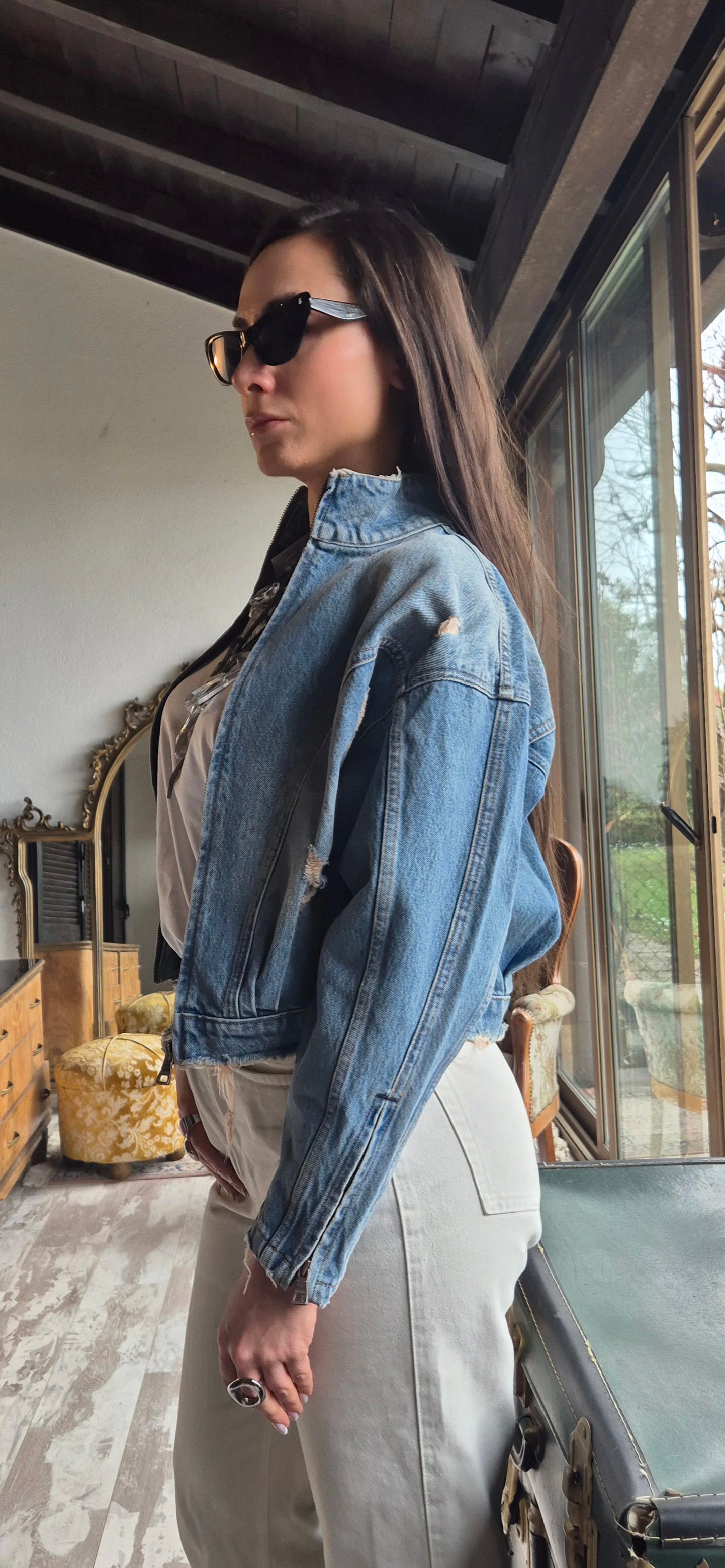 Won Hundred | Giubbino in denim lavaggio chiaro
