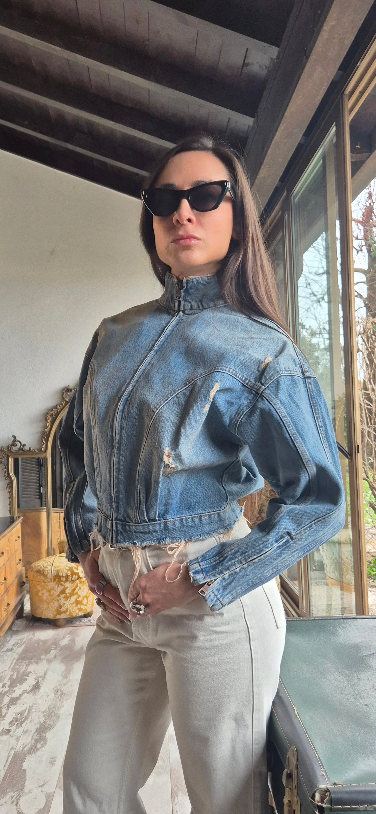 Won Hundred | Giubbino in denim lavaggio chiaro