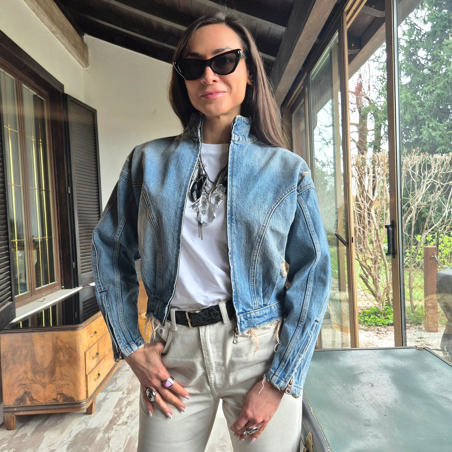 Won Hundred | Giubbino in denim lavaggio chiaro