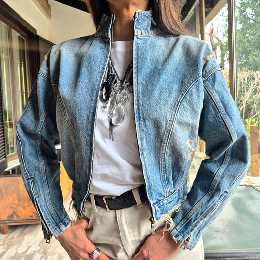 Won Hundred | Giubbino in denim lavaggio chiaro