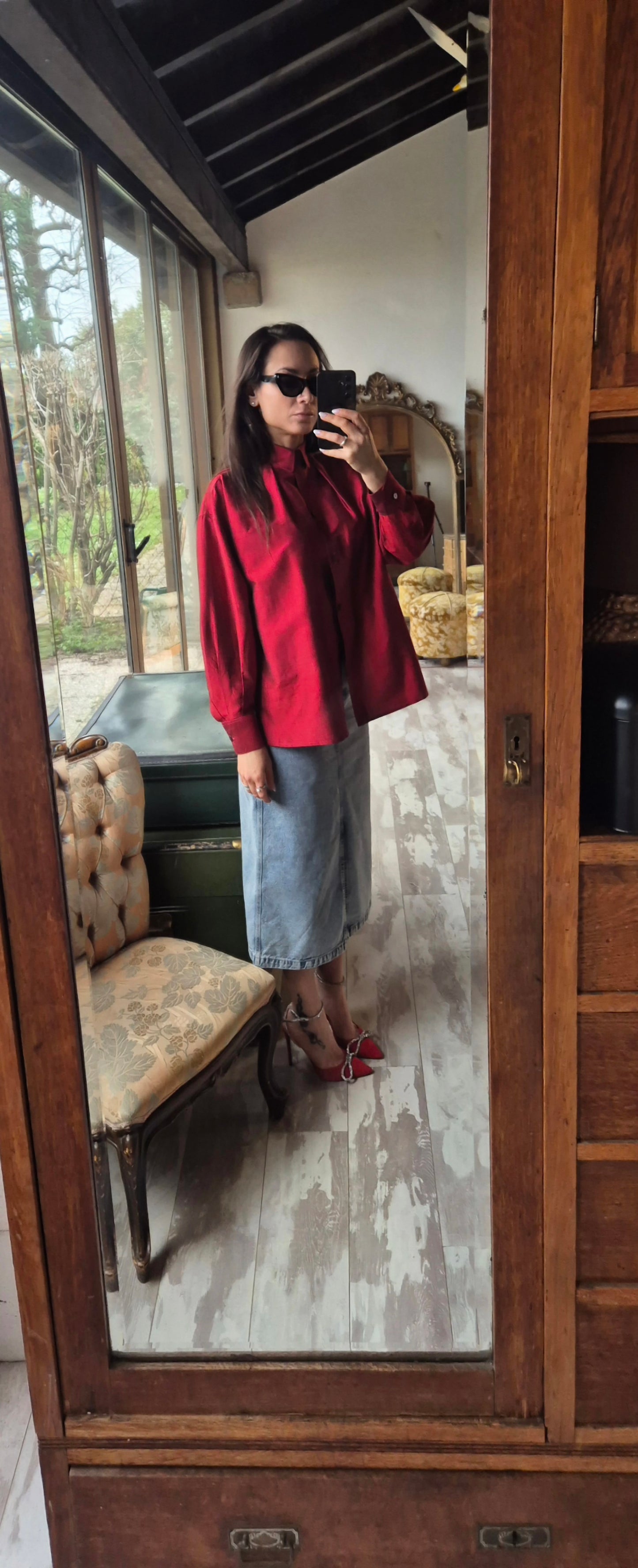 Gianfranco Ferré | Camicia seta rossa