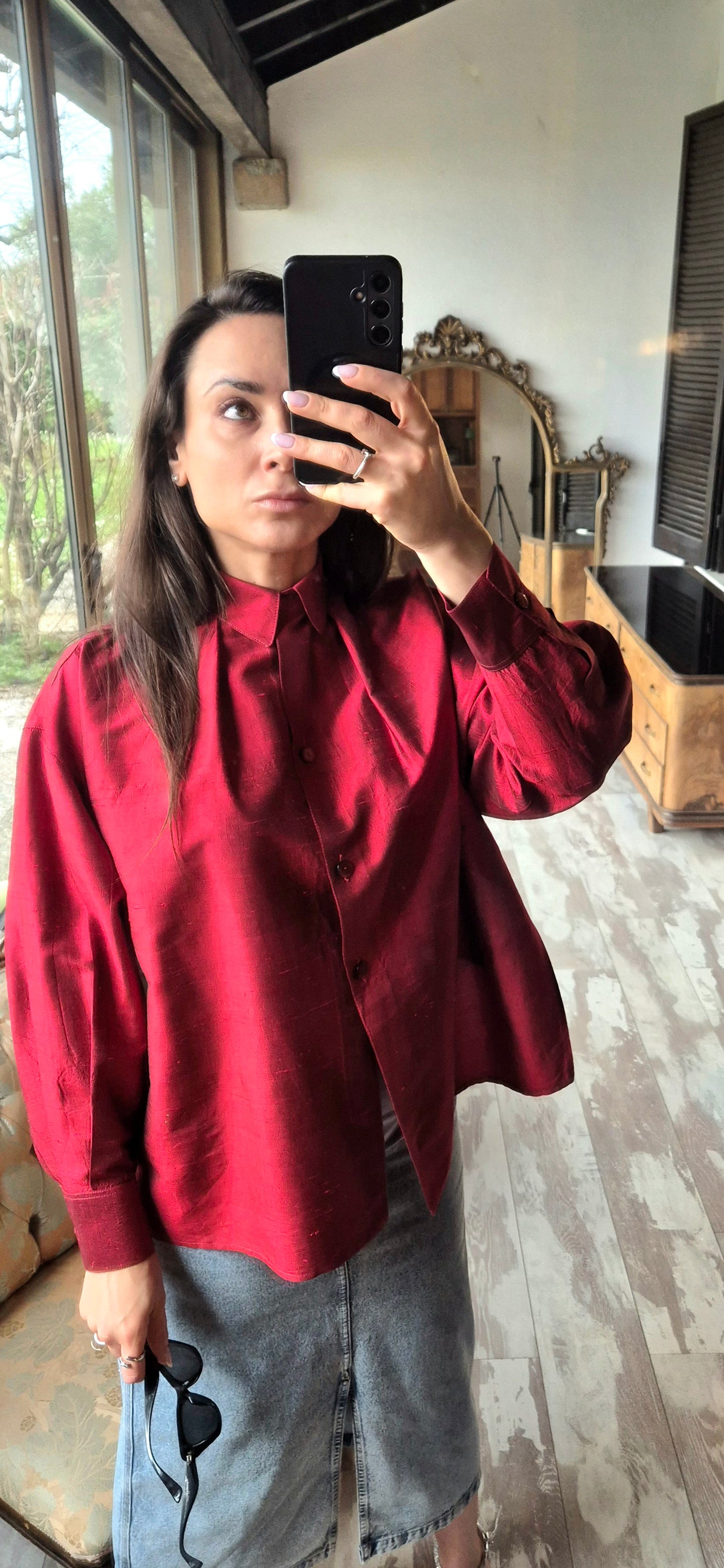 Gianfranco Ferré | Camicia seta rossa