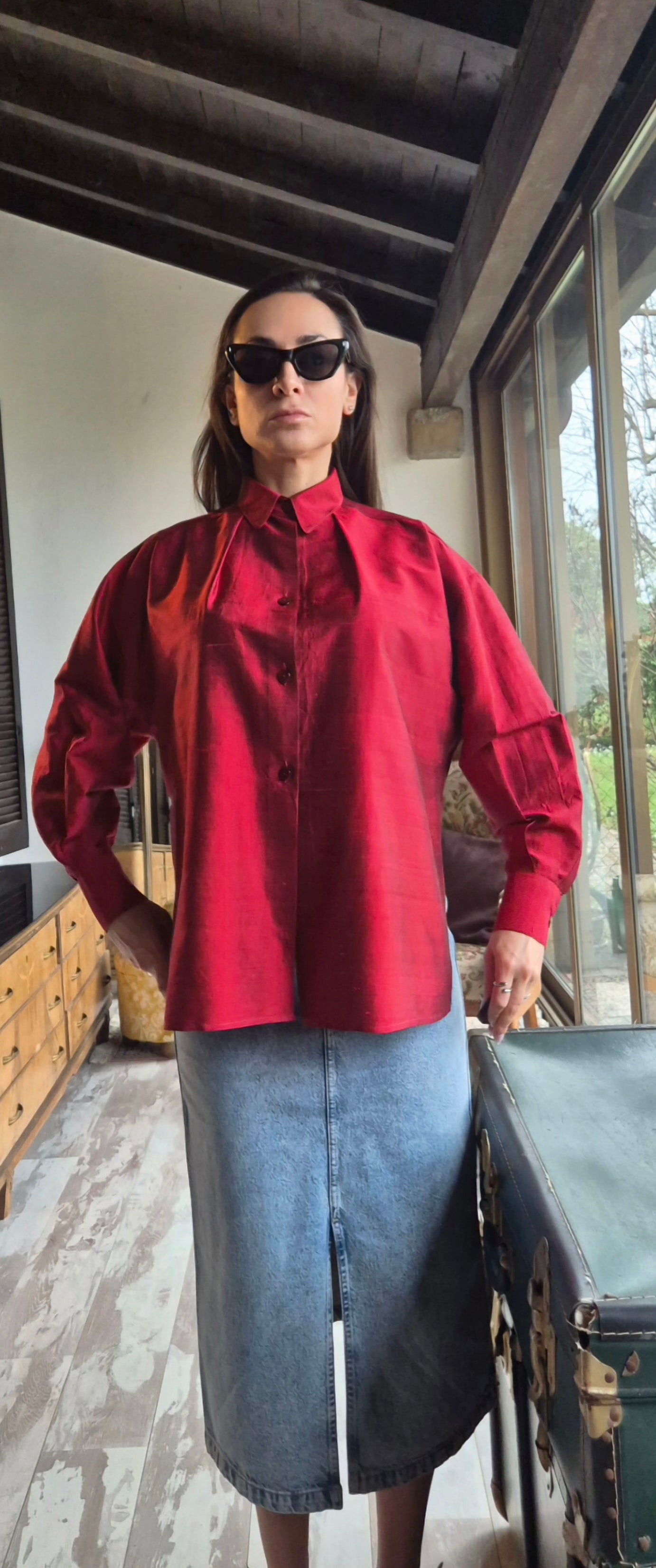 Gianfranco Ferré | Camicia seta rossa