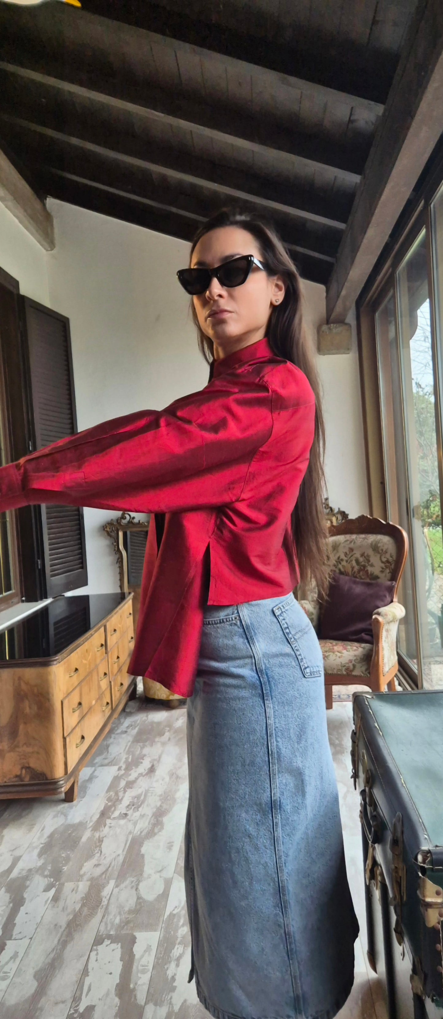 Gianfranco Ferré | Camicia seta rossa