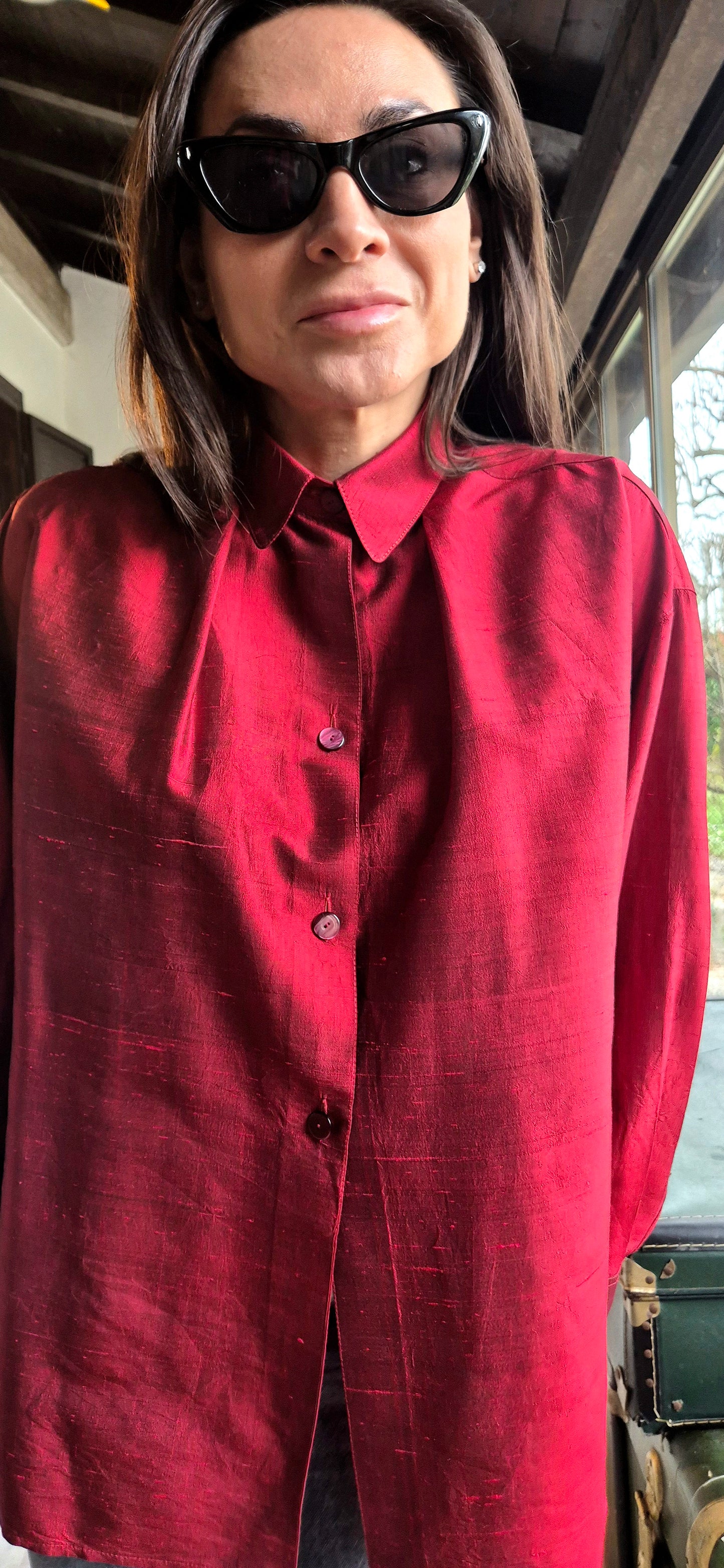 Gianfranco Ferré | Camicia seta rossa