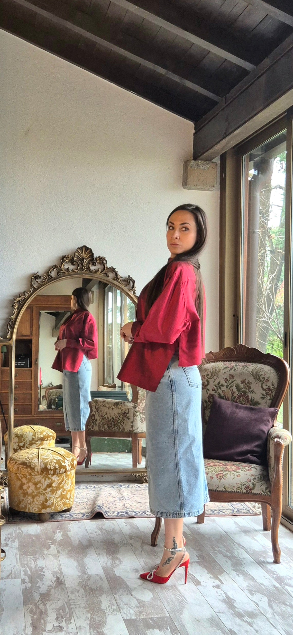 Gianfranco Ferré | Camicia seta rossa