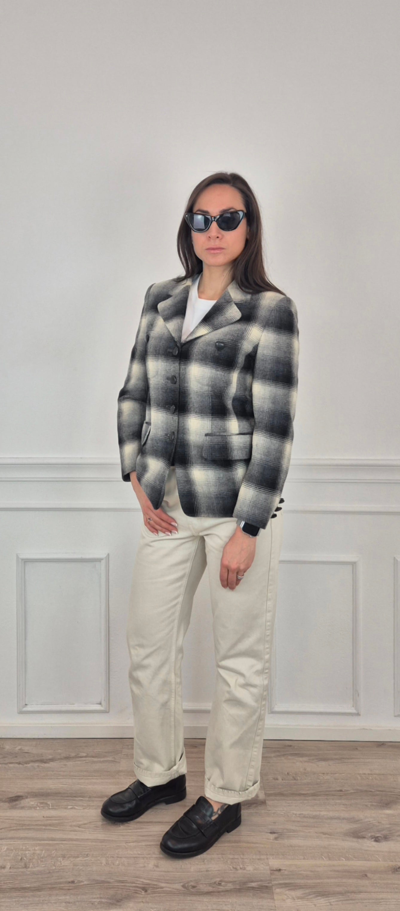 Moschino | Giacca in lana bottoni cuore