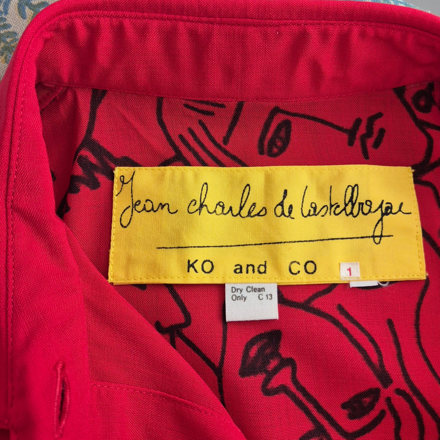 Jc de Castelbajac Ko and Co | Camicia rossa stampa facce