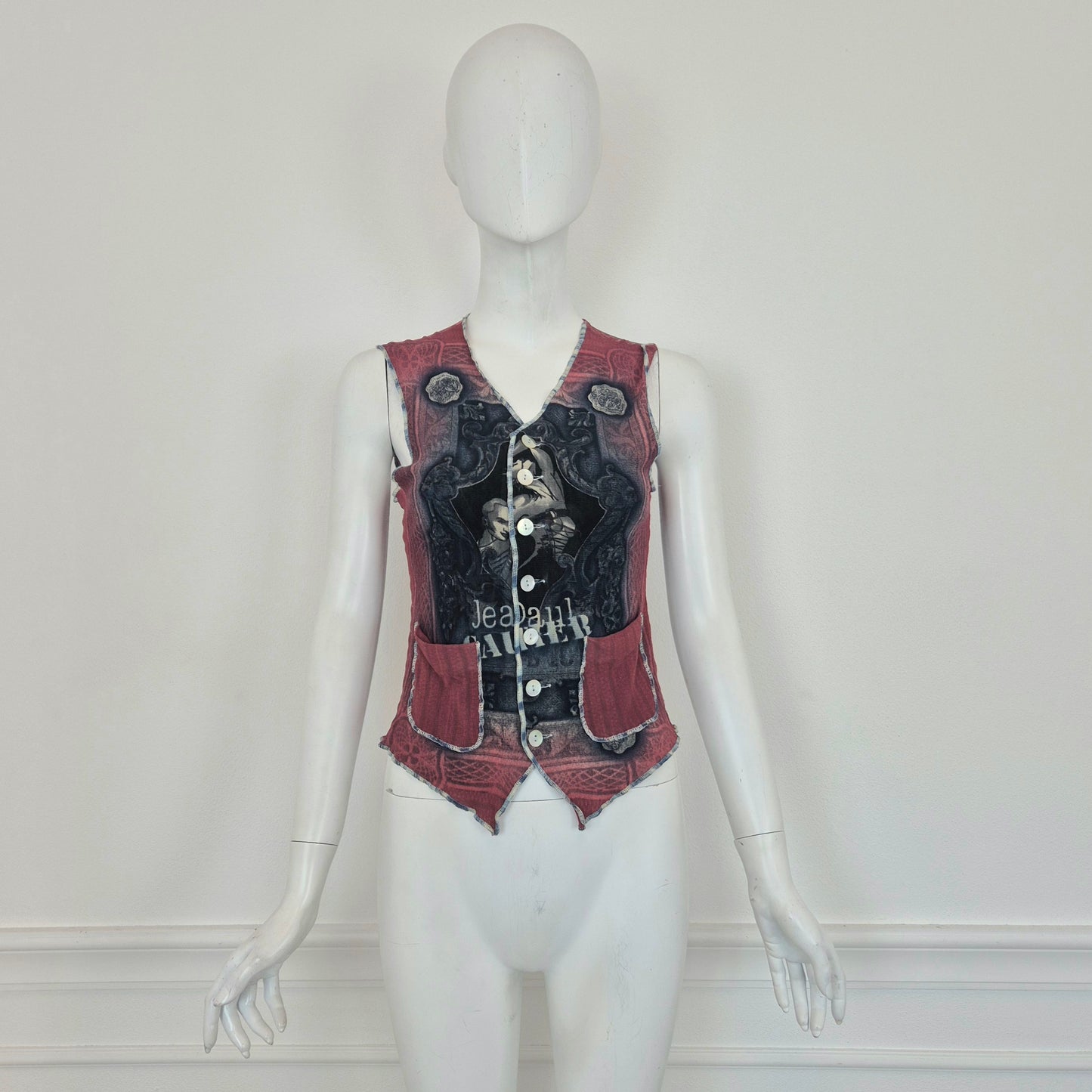 Jean Paul Gaultier Maille | Gilet in tessuto mesh 1995