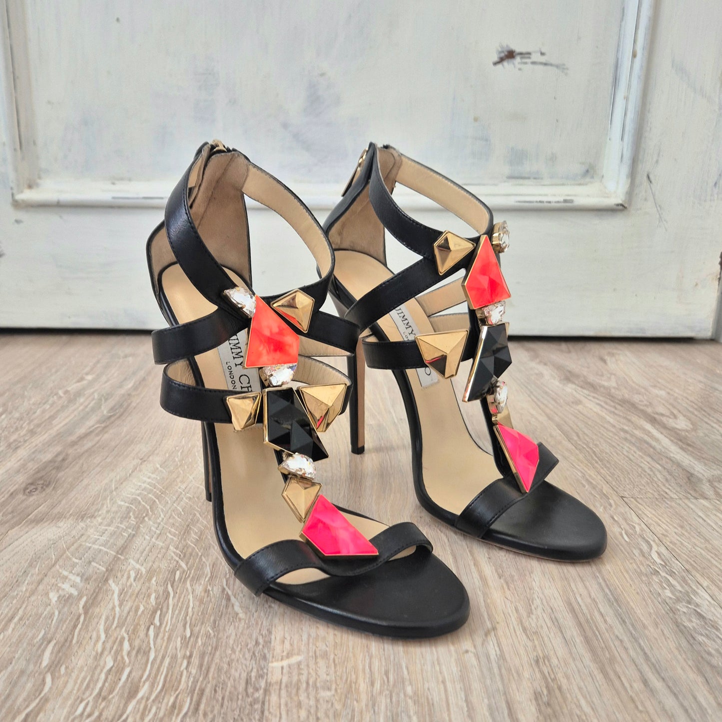 Jimmy Choo | Sandali gioiello pelle nera