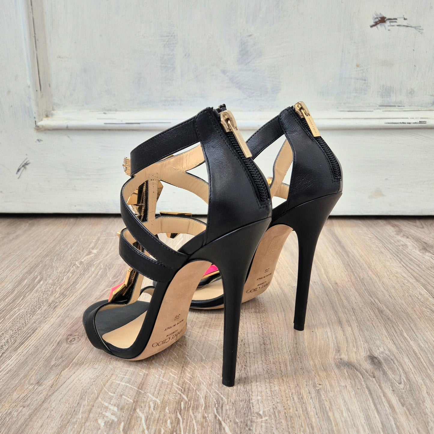 Jimmy Choo | Sandali gioiello pelle nera