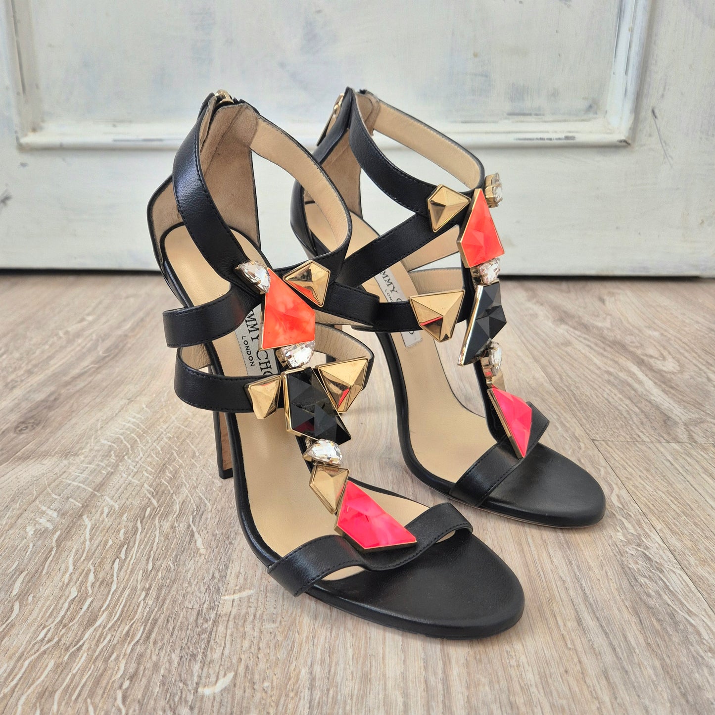 Jimmy Choo | Sandali gioiello pelle nera