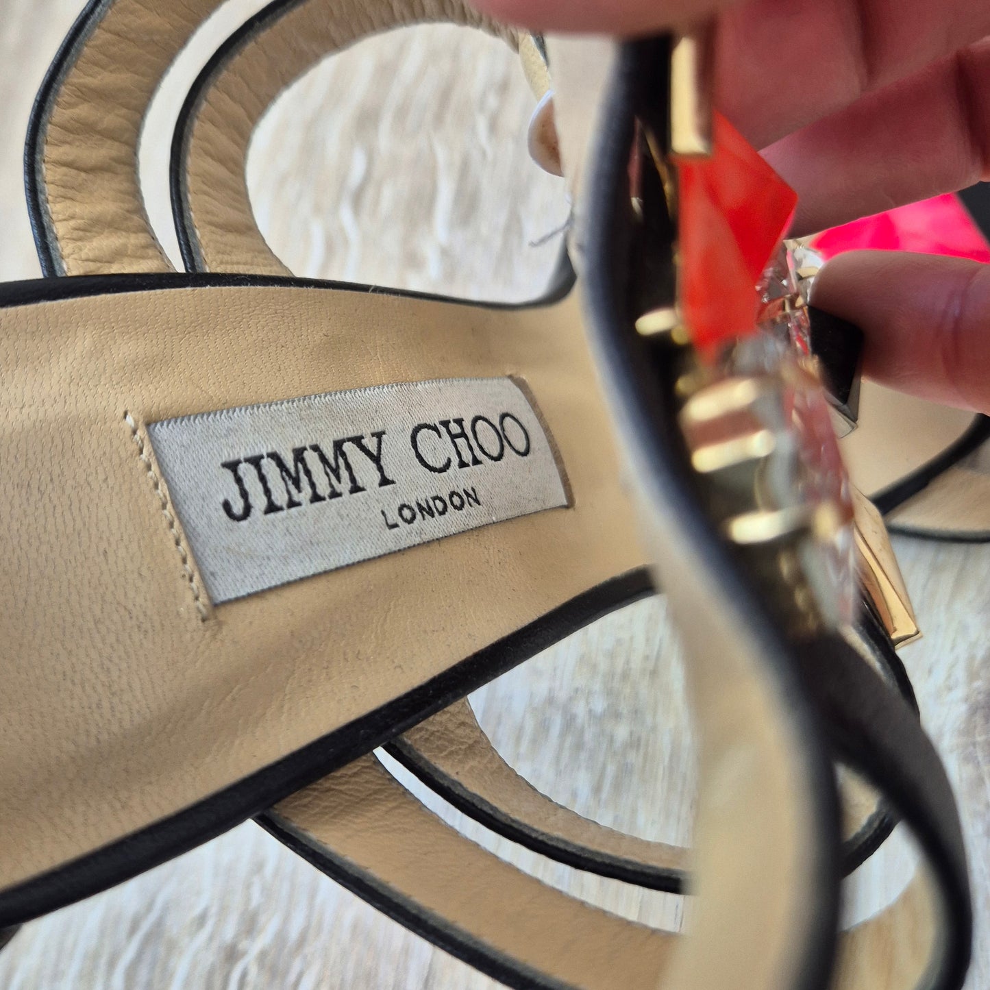 Jimmy Choo | Sandali gioiello pelle nera